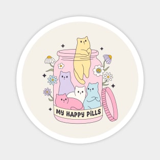 My Happy Pills Cute Cat Lovers Magnet